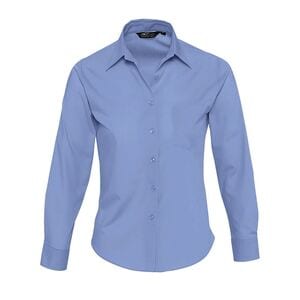 SOL'S 16060 - Executive Camisa Mujer Popelín Manga Larga Azul medio