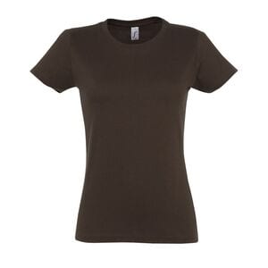 SOL'S 11502 - Imperial WOMEN Camiseta Mujer Cuello Redondo Chocolate