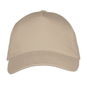 SOL'S 00594 - LONG BEACH Gorra 5 Paneles Beige