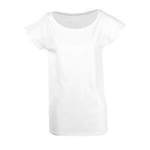 SOL'S 11398 - MARYLIN Camiseta Larga Mujer Manga Corta Tipo Kimono Blanco