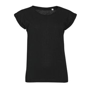 SOL'S 01406 - MELBA Camiseta Mujer Cuello Redondo Negro profundo