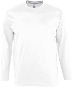 SOL'S 11420 - MONARCH Camiseta Hombre Cuello Redondo Manga Larga Blanco
