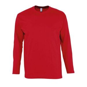 SOL'S 11420 - MONARCH Camiseta Hombre Cuello Redondo Manga Larga Rojo