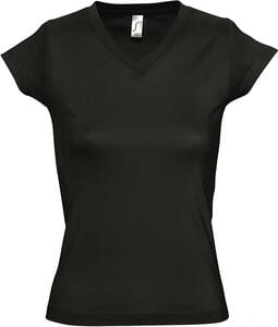 SOL'S 11388 - MOON Camiseta Mujer Cuello Pico Negro profundo