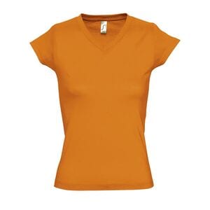 SOL'S 11388 - MOON Camiseta Mujer Cuello Pico Naranja