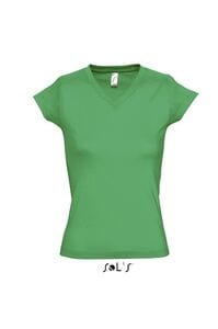 SOL'S 11388 - MOON Camiseta Mujer Cuello Pico Verde pradera