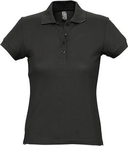 SOL'S 11338 - PASSION Polo Mujer Manga Corta Negro