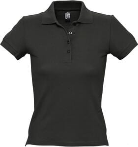 SOL'S 11310 - PEOPLE Polo Piqué Mujer Negro