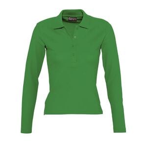 SOL'S 11317 - PODIUM Polo Mujer Manga Larga Verde pradera