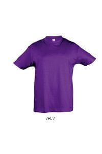 SOL'S 11970 - REGENT KIDS Camiseta Niño Cuello Redondo Morado oscuro
