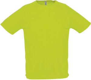 SOL'S 11939 - SPORTY Camiseta Hombre Manga Raglán Verde Neón