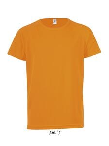 SOL'S 01166 - SPORTY KIDS Camiseta Niños Mangas Raglán Orange fluo