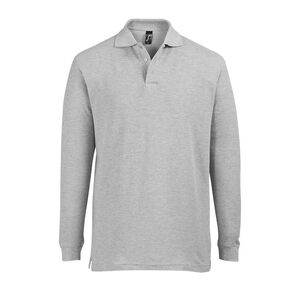 SOL'S 11328 - STAR Polo Piqué Hombre Manga Larga Heather gris