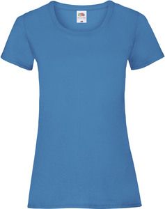 Fruit of the Loom SC61372 - Camiseta de algodón para mujer Azur Blue