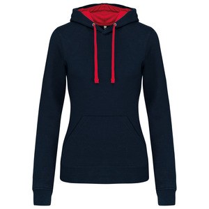 Kariban K465 - Sudadera con capucha contrastada para mujer