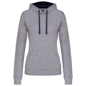 Kariban K465 - Sudadera con capucha contrastada para mujer