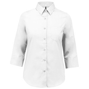 Kariban K558 - Camisa con mangas 3/4 para mujer Blanco