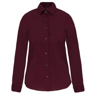 Kariban K530 - CAMISA DE MANGA LARGA PARA MUJER Camisa Manga Larga Mujer Wine