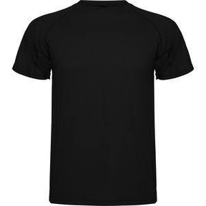 Roly CA0425 - MONTECARLO Camiseta técnica de manga corta ranglán Negro