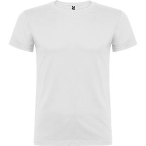 Roly CA6554 - BEAGLE Camiseta de manga corta de cuello redondo doble con elastano Blanco