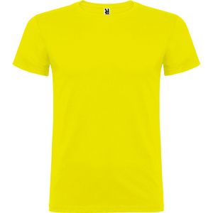 Roly CA6554 - BEAGLE Camiseta de manga corta de cuello redondo doble con elastano Amarillo