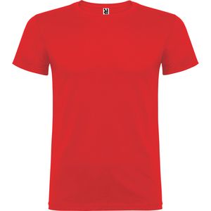 Roly CA6554 - BEAGLE Camiseta de manga corta de cuello redondo doble con elastano Rojo