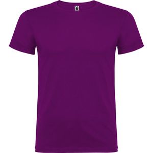 Roly CA6554 - BEAGLE Camiseta de manga corta de cuello redondo doble con elastano Púrpura