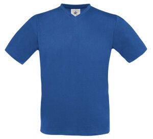 B&C BC163 - Camiseta Hombre Cuello V 100% Algodón Azul royal