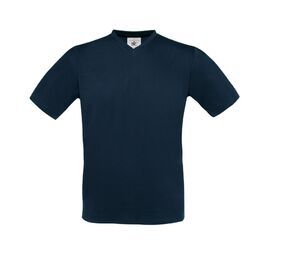 B&C BC163 - Camiseta Hombre Cuello V 100% Algodón Marina