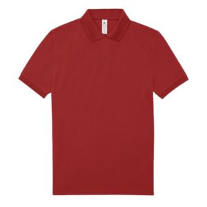 B&C BCID1 - Polo de manga corta para hombre Rojo