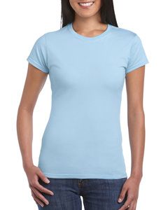 Gildan GN641 - Camiseta de manga corta para mujer Softstyle Azul Cielo