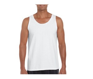 Gildan GN643 - Camiseta básica tirantes Softstyle para hombre Blanco