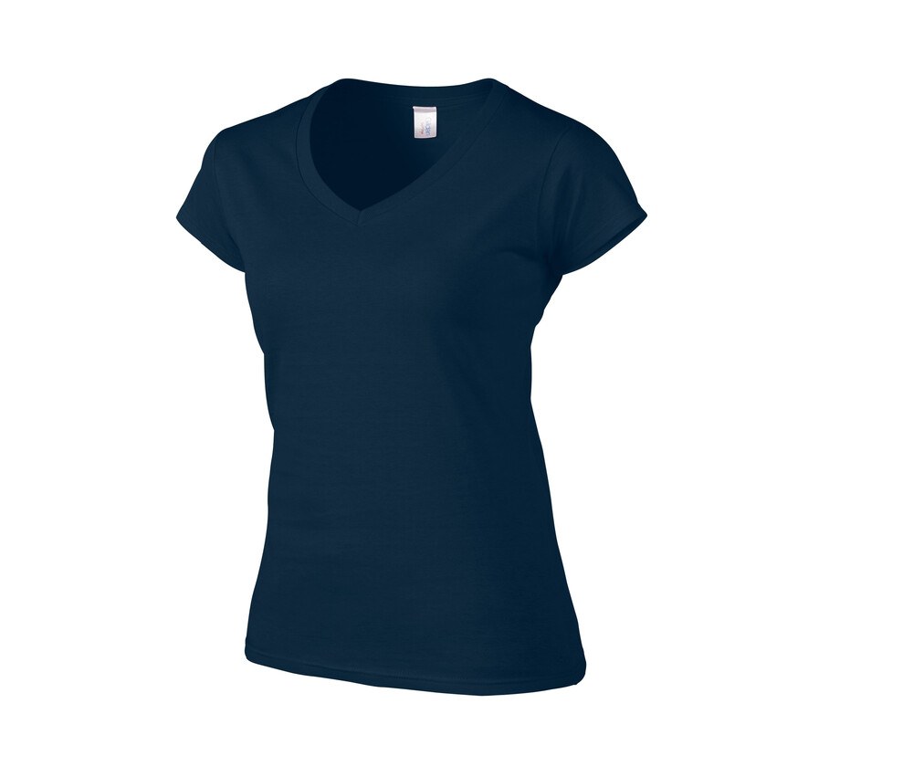 Gildan GN647 - Camiseta con cuello en V para mujer 100% algodón