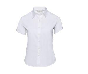 Russell Collection JZ17F - Camisa de sarga de algodón para mujer