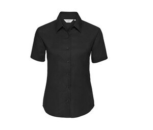 Russell Collection JZ33F - Camisa Oxford de algodón para mujer