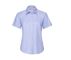 Russell Collection JZ33F - Camisa Oxford de algodón para mujer