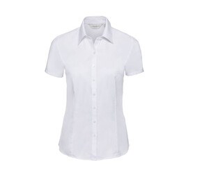 Russell Collection JZ63F - Camisa de espiga para mujer Blanco