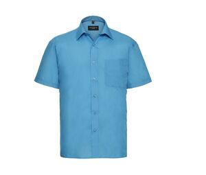 Russell Collection JZ935 - Camisa de popelina para hombre