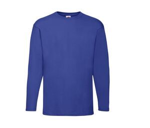 Fruit of the Loom SC233 - Camiseta de manga larga para hombre 100% algodón Azul royal