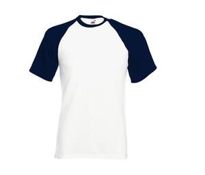 Fruit of the Loom SC237 - Camiseta de béisbol White/Deep navy
