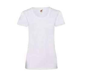 Fruit of the Loom SC600 - Camiseta de algodón Lady-Fit para mujer Blanco