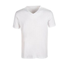 Sans Étiquette SE683 - Camiseta Cuello en V Sin Etiqueta para hombre Blanco