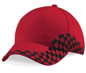 Beechfield BF159 - Gorra Mujer 100% Algodón Classic Red/Damier Black