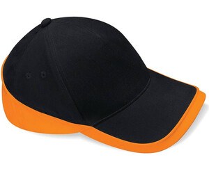 Beechfield BF171 - Gorra Teamwear de 5 paneles Black/Orange