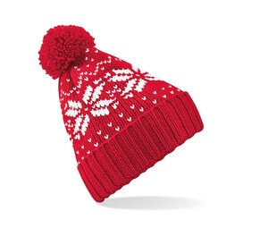 Beechfield BF456 - Gorro de copo de nieve negro / blanco