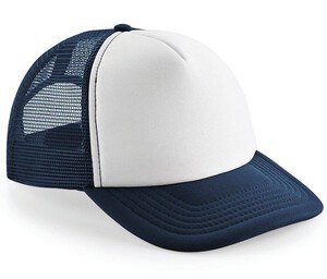 Beechfield BF645 - Gorra de camionero con cierre trasero vintage para hombre French marino / Blanco