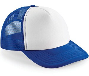 Beechfield BF645 - Gorra de camionero con cierre trasero vintage para hombre Royal/White