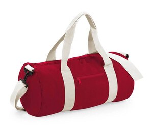 Bag Base BG144 - Bolsa de viaje tipo barril Classic Red/Off White