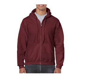 Gildan GN960 - Sudadera con capucha y cremallera grande para hombre Granate