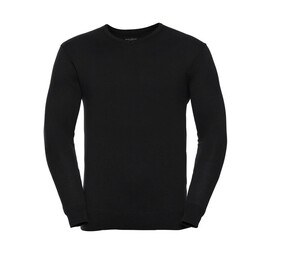 Russell Collection JZ710 - Jersey knit cuello V Negro